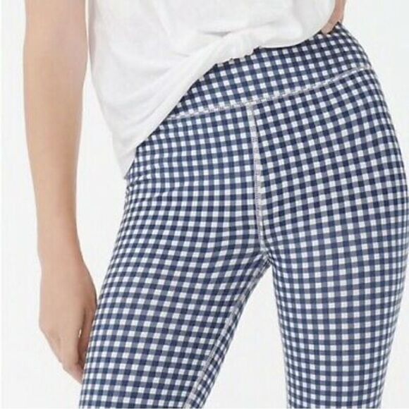 NWT J CREW Gingham Leggings - Picture 8 of 11